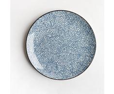 Eoco Platos de comedor-Vibrante Plato creativo Porcelana Plato Durable Loza de barro Vajilla para cumpleaños,Fiesta del té,Celebraciones de bodas y fiestas (Color : Crack)