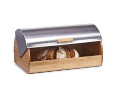 Zeller 25344 - Panera (39 x 25,5 x 18,5 cm, bambú y Acero Inoxidable)