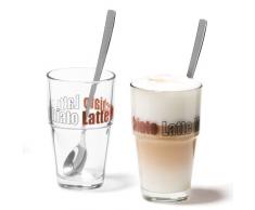 Leonardo 042555 - Vasos de café Latte Macchiato con cucharas (4 unidades)