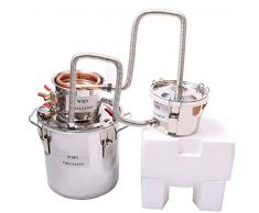 10-100L 3 Ollas DIY CASA Alambique Destilador Destilación Still Enfriador Caldera Termómetro Alcohol Vino Agua Esencial Aceite Preparación Kit (70 L Litro, Cobre)