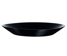 dajar Plato hondo Harena 24 cm Luminarc, cristal, Negro, 24 x 24 x 3,2 cm