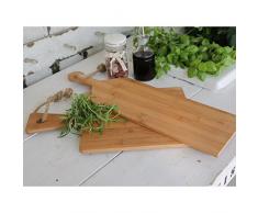 Chic Antique Tabla de Cortar Queso/Tapas Tabla para Servir Tabla (40 x 24 cm) de Madera de bambú