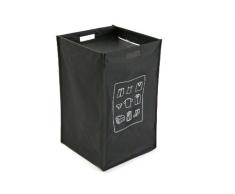 Versa 19120030 Cesta Ropa Plegable Con Tapa, 60x36x36cm, Poliéster y metal