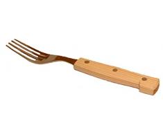 Tenedor con mango de madera