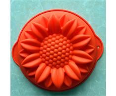 FantasyDay Premium Antiadherente Moldes para Tartas, Moldes de Silicona para Caramelos, Chocolate, Hornear, Tarta, Galletas, Jabón, Hielo - Antiadherente Apto para Lavavajillas Y Microondas - Girasol