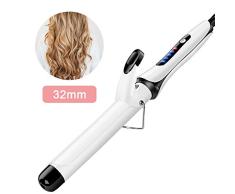 Rizador Pelo - Rizador de Pelo Profesional Wesho Hair Waver, 32mm Hair Curling Wand Plancha de pelo profesional de barriles de turmalina de cerámica, pantalla LCD Temperatura ajustable