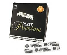 100 Derby Premium – Cuchillas de afeitar Navaja de afeitar Afeitado Blade shavette – Cuchillas