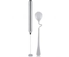 Yosoo - Vaporizador de leche eléctrico de acero inoxidable para hacer espuma en el café, cappuccino o para leche en polvo