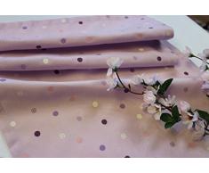 Camino de mesa de Pascua de la primavera de tela de lino de colour púrpura de con aspecto de madera de 40 x 100 cm