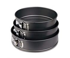 Life Style - Molde de Horno Desmontable con Doble Capa Antiadherente - Juego de 3 Moldes de 22, 24 y 26 cms.