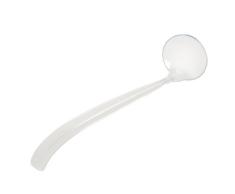 Pack de 4 rígida de plástico salsa Cucharón/cucharón pequeño – 2OZ (56ml), transparente