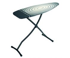 Brabantia 345647 - Mesa de planchar, Zona de apoyo resistente al calor, Estructura Negro, Multicolor (Titan Oval), 135 x 45 cm