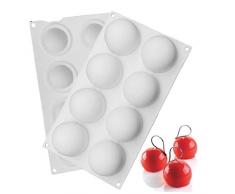 Cocina 3D Silicón Moldea Trufa Bola Redonda En Forma De Bicarbonato De Moldes para Mousse De Chocolate del Molde