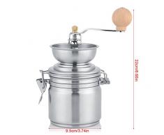 Fdit Molinillo de café manual de especias tuercas banco molinillo de hierbas máquina de acero inoxidable grosor regulable manivela de mano Herramienta