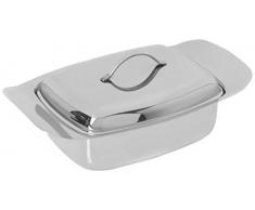 Nextday Catering Equipment Supplies nev-6003 mantequera y tapa, acero inoxidable, 250 g, 0.5 Lb.