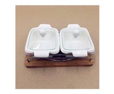 Liangzishop Mantequillera Mantequilla Cuadrado Simple Caja de cerámica Caja de Harina Mantequilla Caja de Almacenamiento Caja de refrigerador de Cocina Frescura, con Bandeja (Color : B)