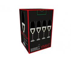 Riedel Vivant Copas de Champán, Juego de 4, Transparente