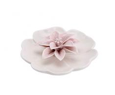 CGB Giftware DES859 - Plato con Anillo, diseño de Rosa y Fondo Blanco