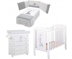Micuna Cuna + Bañera-Cambiador + Edredón + Protector Sabana Blanco Micuna 0m+