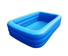 Bañeras con Jacuzzi Inflable Piscina Hinchable Adultos hidromasaje Piscina Familiar bebés (Color : Blue, Size : 258 * 165 * 65cm)