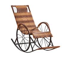 Yuany Sunlounger Rattan Outdoor Mecedora Tumbonas Tumbonas Sillón reclinable Tumbona reclinable Silla de jardín Silla de jardín, máx. 150 kg