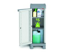 Armario resina muy resistente, para exterior, de 1 puerta con 2 estantes regulables - 35 x 43,8 x 97,6 cm