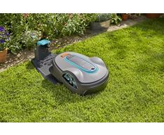Gardena (15101-34) Set robot cortacésped para superficies de < 1250 m², control mediante aplicación del sistema smart, silencioso, Negro/Antracita/Naranja/Turquesa, hasta 750 m²