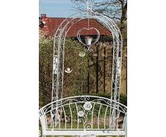 Romántico Arco rosas "Rosa", Casa de campo Arco Rosas Hierro Blanco