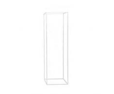 xiegons3 1/2/3PCS Metal Floreros Columna Soporte, Geométrico Diseño Boda Maceta Planta Soporte para Boda Centro de Mesa Decoración Mesa Ceremonia Decoración (21x21x40cm) - Blanco, 2pc