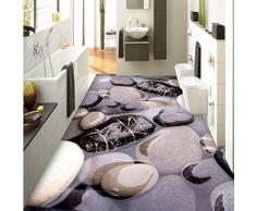 Lxsart Adoquín de piedra baño arte piso 3D estéreo personalizado pintura restaurante del hotel papel tapiz mural-400cmx280cm