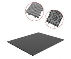vidaXL 34x Baldosas Suelo Balcón Patio WPC Gris Losetas de Terraza Exterior