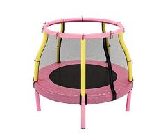 KaiKai Trampolín niños w/Red recinto de la Seguridad, Cubierta del trampolín del niño con la manija, Mini trampolín for Interior/Exterior, Grandes Regalos for los niños (Color : Pink)