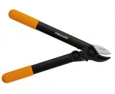 Fiskars Tijeras de podar con Cremallera, Powerstep, Tipo Yunque Podadera universal, Negro, L31 (Ramas Ø 3,5 cm)