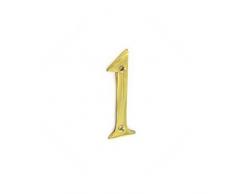 75 mm latón pulido UAP NO 1 puerta plana habitación número