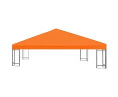 tidyard Toldo de Cenador Toldo de Repuesto Carpa de Jardín Cenador para Patio Tienda para Camping Fiesta Celebraciones 310g/m² 3x3m Naranja（Estructura de Cenador No Incluida）