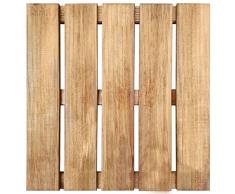 vidaXL 24x Baldosa de Porche 50x50 cm Madera Pino FSC Marrón Suelo Loza Azulejo Teja Loseta Baldosín Terraza Veranda Balcón Resistente Intemperie