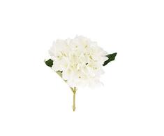 Artificial Hortensia Hortensia flores de seda ramo de boda, habitación, hogar, hotel, la decoración del partido - Blanco