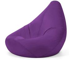 Puff Bazaar Puf de Respaldo Alto, Color Morado, 118 cm x 70 cm, Resistente al Agua, para jardín o Interior