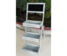 Spetebo - Escalera para Plantas (Madera, con Pizarra y 3 estantes)