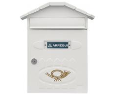 Arregui E5001 Buzón para Exterior (Acero), Blanco, 360 X 298 X 120 mm
