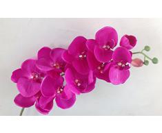 GMMH Ramas de orquÃdeas 107 cm XXL de Seda Flores Artificiales Flores Rosa Oscuro como de orquÃdea Artificial
