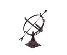 Estilo del Reloj de Sol 52cm decoración de jardín de Hierro Antiguo Nostalgia