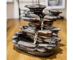 Fuente de agua interior Feng Shui Relax Stone 29 cm con led multicolor