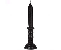 NET TOYS Sombrío candelabro Cera con Velas Negras - Negro 27cm - Misteriosa decoración de Halloween candelero - Insuperable para Fiestas temáticas y Fiestas de Terror