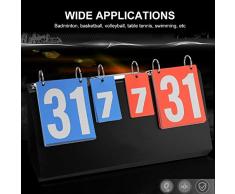 DEWIN Marcador Deportivo - 4 dígitos Competencia Cuenta Deportes Junta Marcador, for Tenis de Mesa, Baloncesto, bádminton
