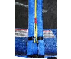 SixBros - SixJump 1,85 M Trampolín de jardín azul - Escalera | Red de seguridad | Lluvia cobertura - CST185/L1573