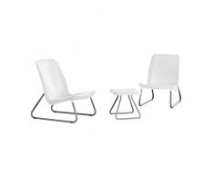 Keter - Conjunto de terraza o balcón Río, Color blanco