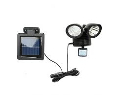 Gaoominy 22 LED Dual Luz de La Mancha Solar de Detector de Seguridad Reflector Al Aire Libre de Sensor de Movimiento Negro