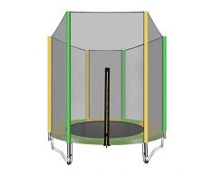 WZHESS Cama elástica trampolin con Red de Seguridad,Cama Elástica Infantil Trampolín Jardín 150 cm de diámetro, Red de Seguridad, Apta para Exterior o Interior, Peso máximo 200 kg