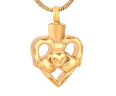 Alistacc Colgante De Funeral Acero Inoxidable Cremación Corona Real para Cenizas Urna De Seres Queridos Collar Colgante con para Hombres Mujeres Joyería De Cadena
